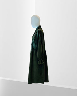 KAHKI 100% COTTON CORDUROY DRESS